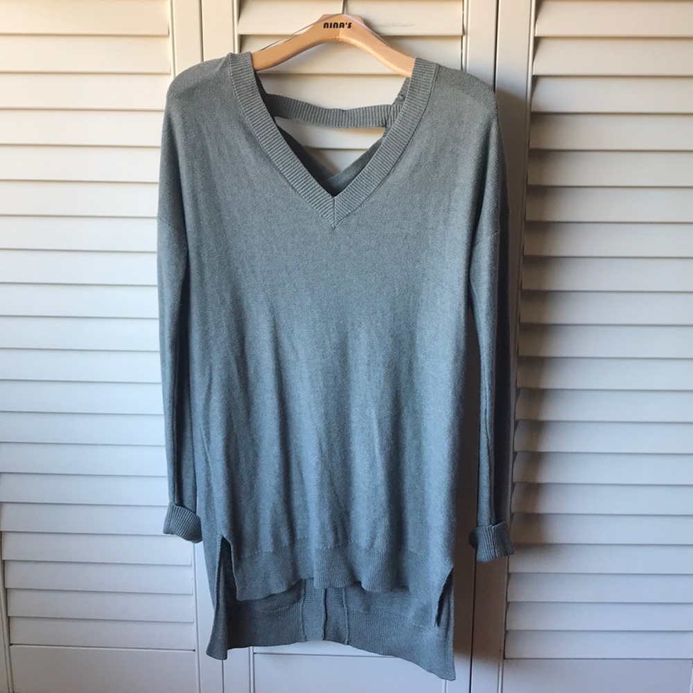 Green Gray Thin Sweater Dress 👗 Between me & you